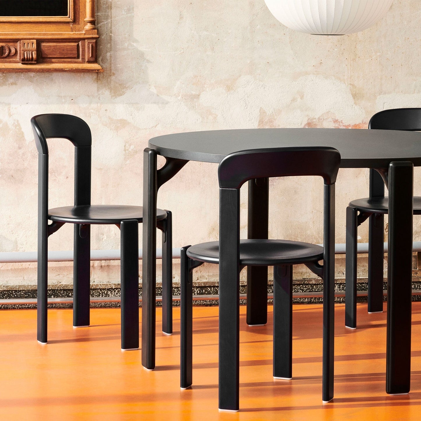 Rey Esstisch Laminat Ø128cm Schwarz