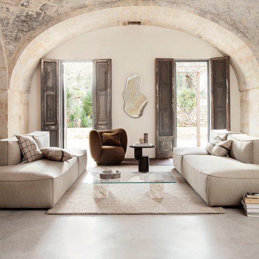 Mineral Couchtisch 120x70cm Weiß