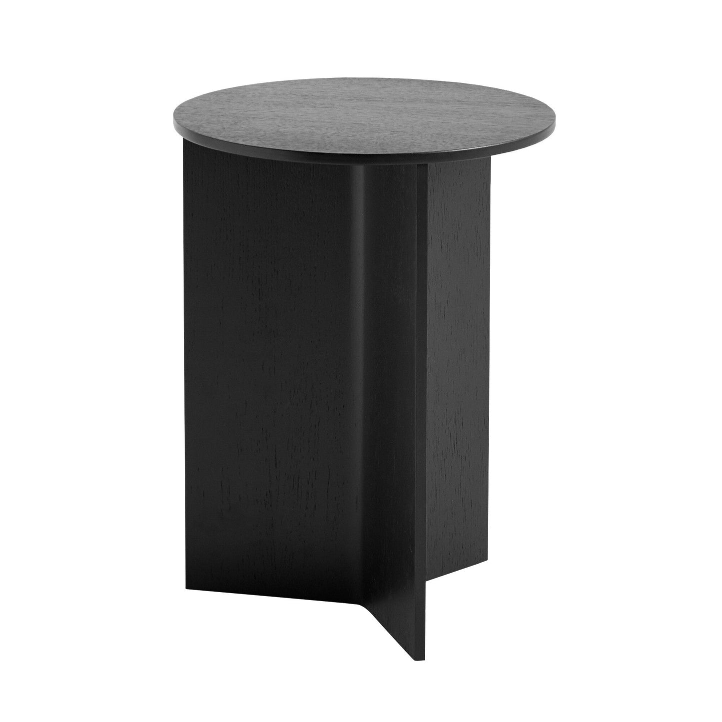 Slit Beistelltisch Holz rund H47cm Schwarz