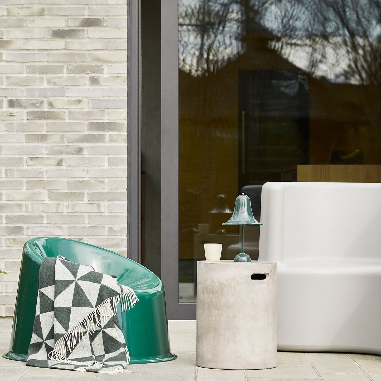 Cloverleaf In/Outdoor Sofaelement links Schwarz