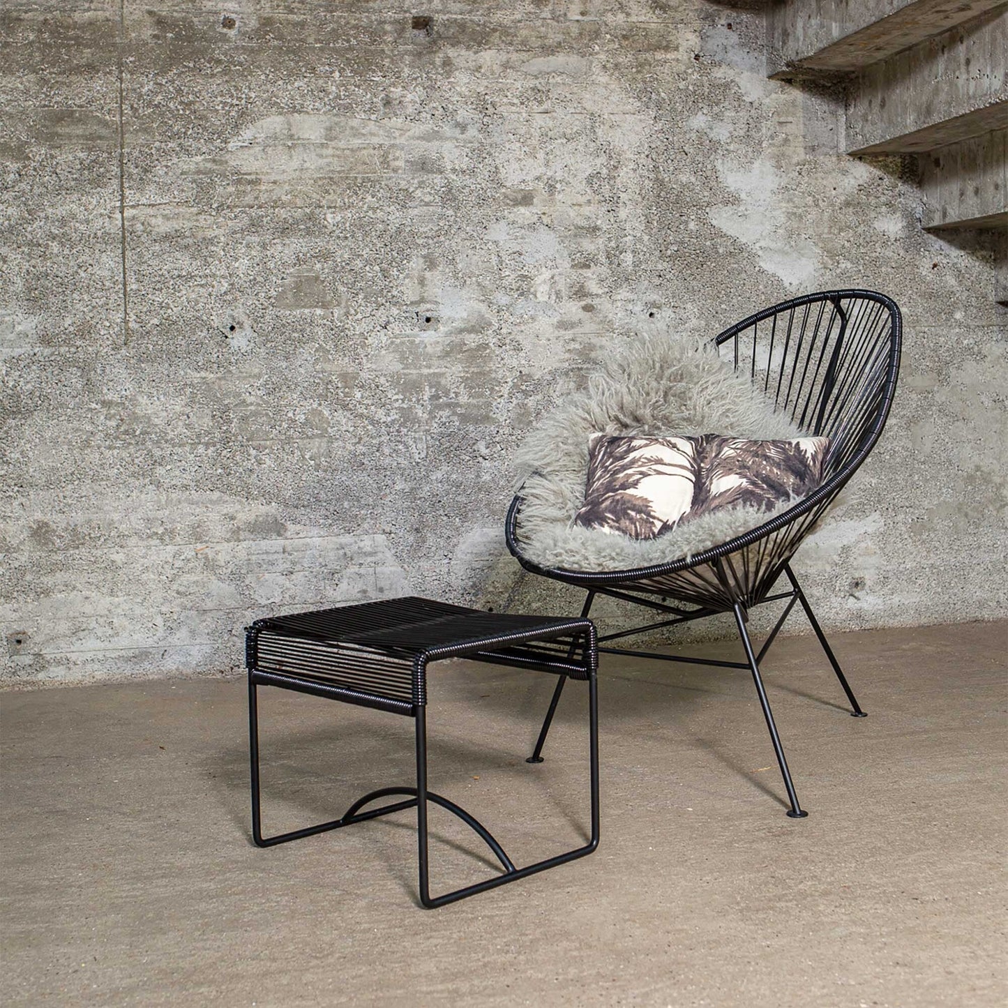 Acapulco Hocker Schwarz