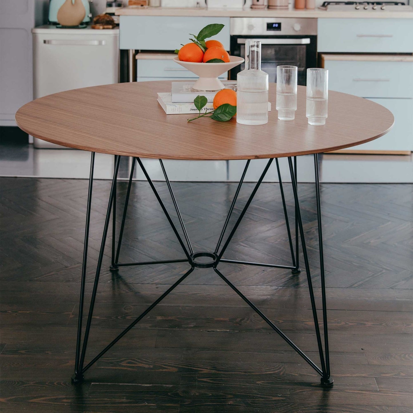 The Ring Table Esstisch Furnier Ø120cm Schwarz