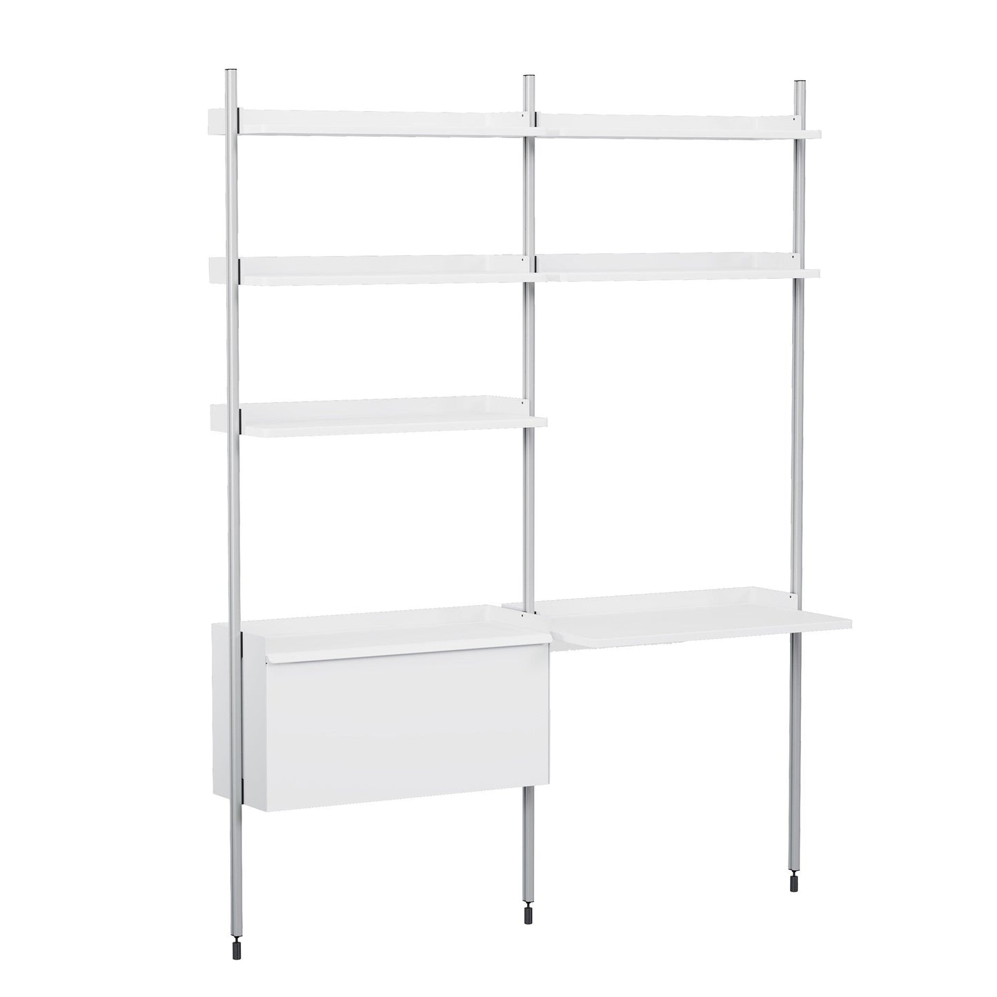 Pier System 12 Regal mit Schreibtisch Weiß