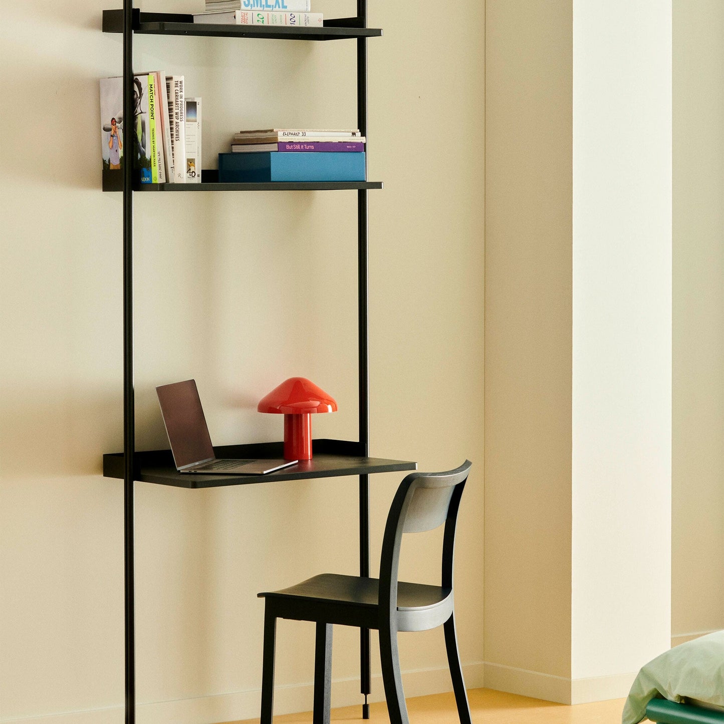 Pier System 11 Regal mit Schreibtisch Weiß