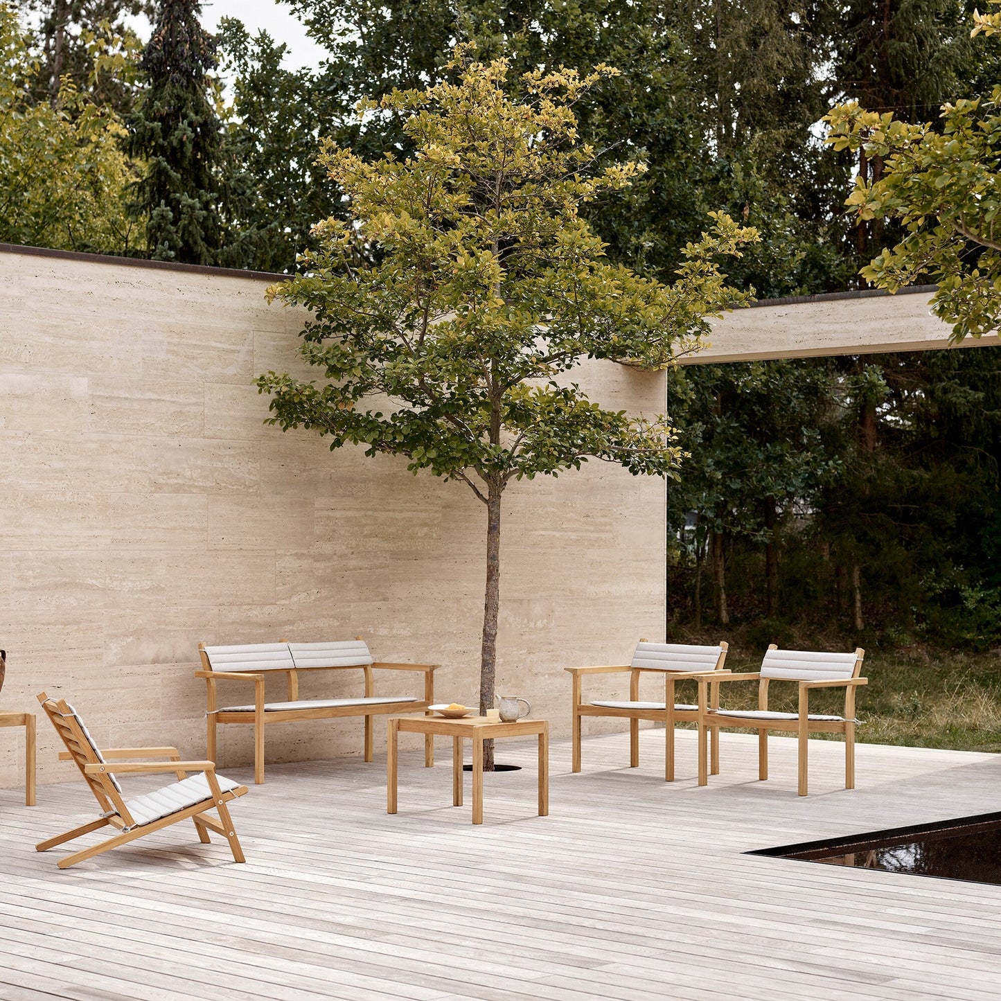 AH911 Gartenbeistelltisch/Gartenhocker 59.5x48.5cm