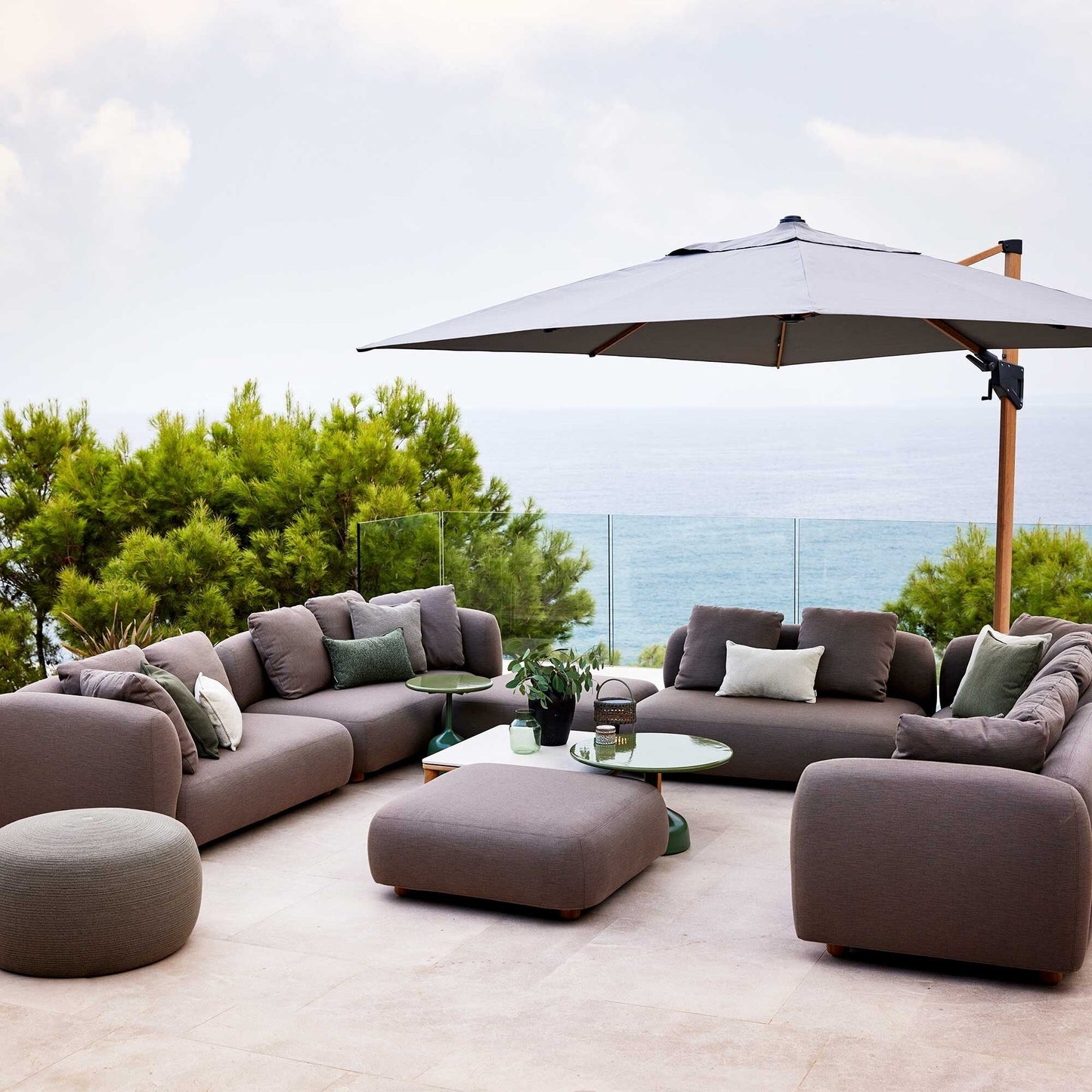Capture Outdoor Ottoman Taupe