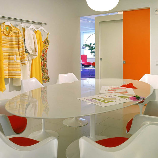 Saarinen Esstisch oval 198cm Weiß