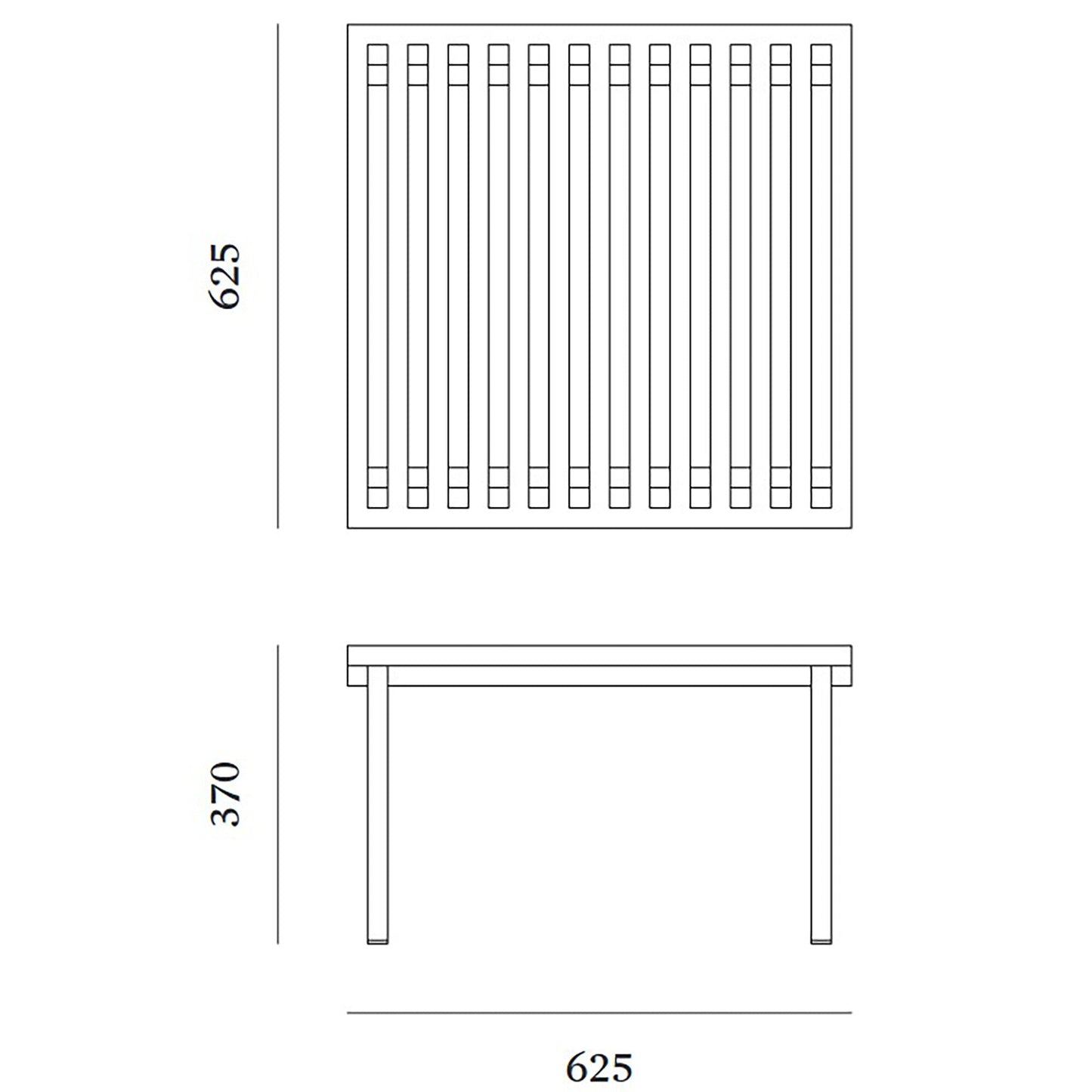19 Outdoors Ottoman Schwarz