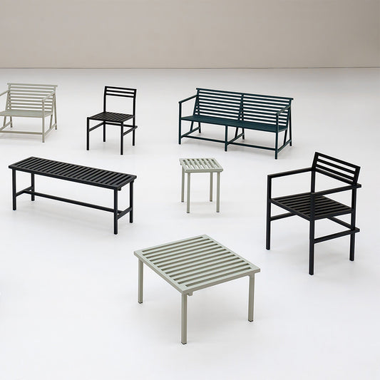 19 Outdoors Lounge Bank 145x70,2cm Schwarz