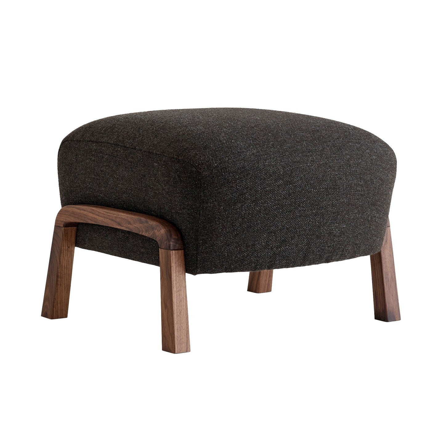 Wulff ATD3 Pouf Gestell Walnuss Schwarz