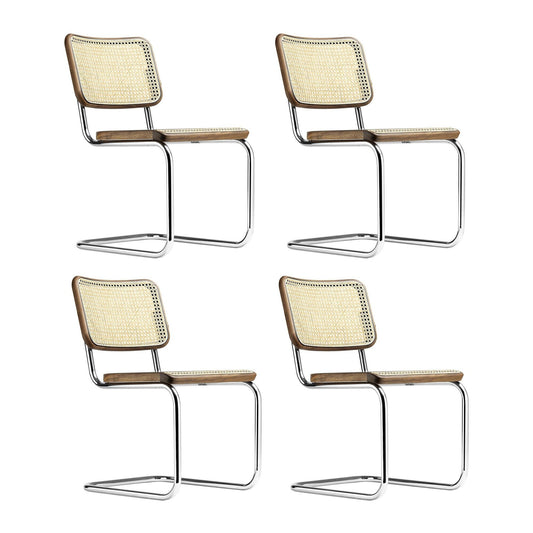 S 32 V Freischwinger Stuhl mit Rohrgeflecht 4er Set