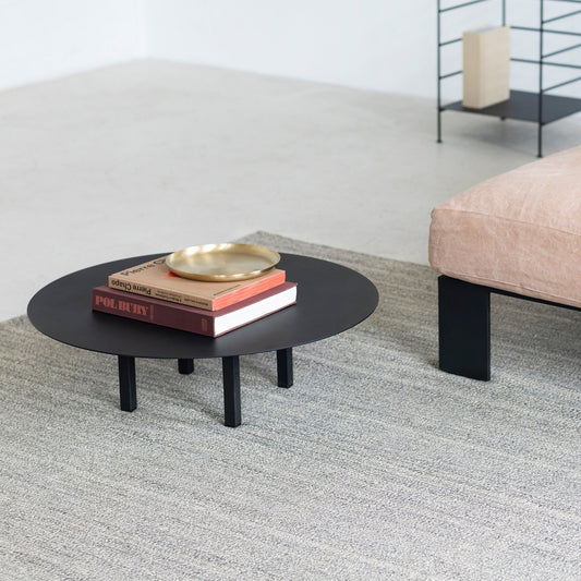 01 Couchtisch Ø 68cm Schwarz