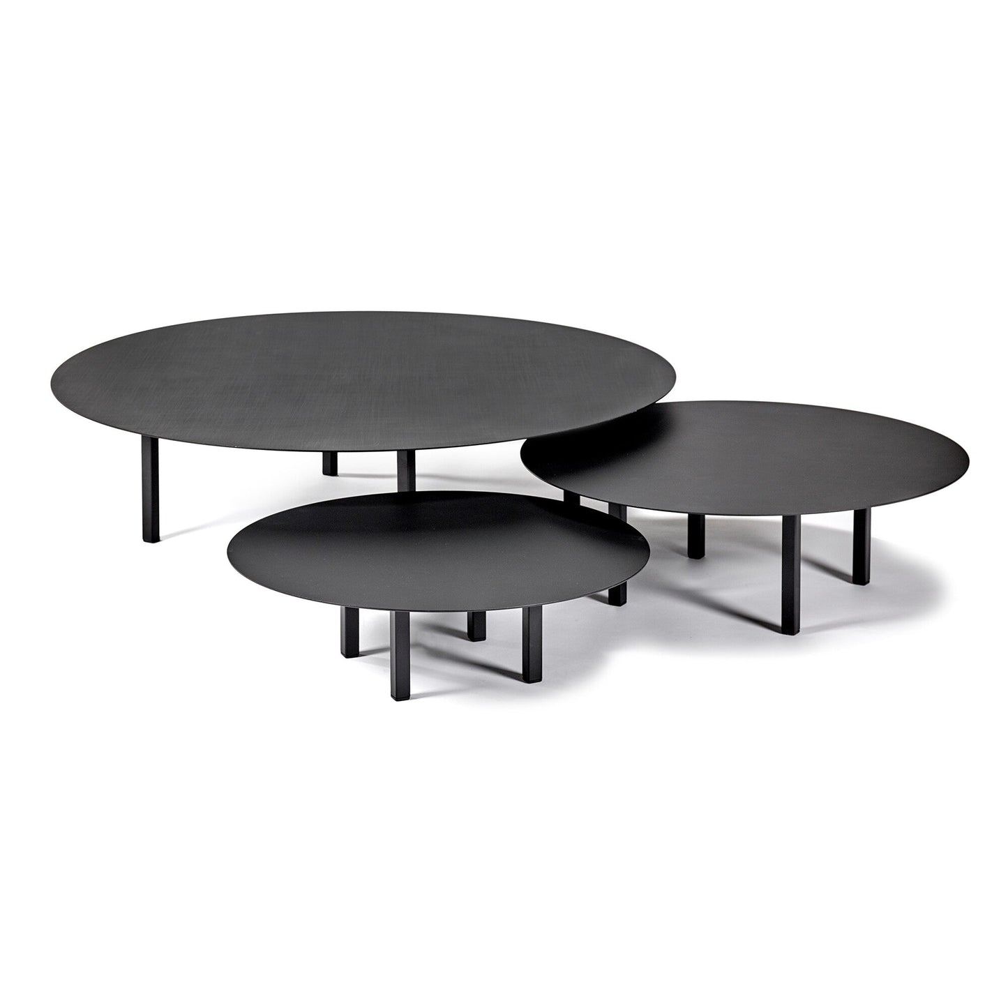 01 Couchtisch Ø 68cm Schwarz