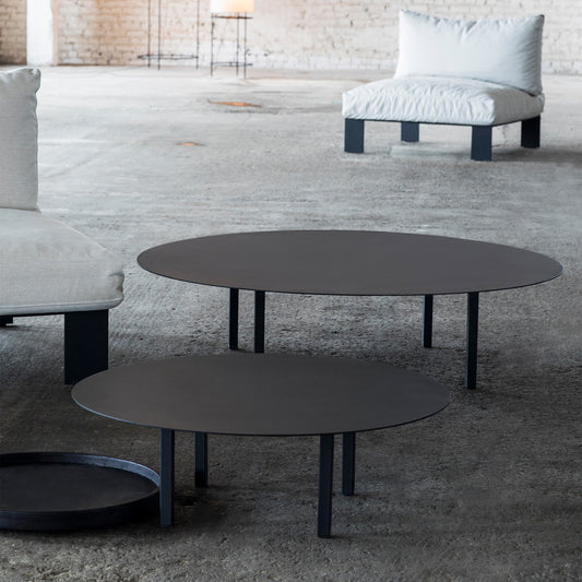 02 Couchtisch Ø 78cm Schwarz