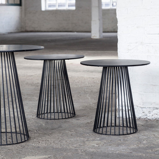 Garbo Beistelltisch Ø 50cm Schwarz