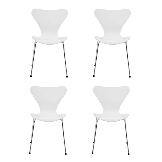Serie 7™ Stuhl lackiert 4er Set Weiß