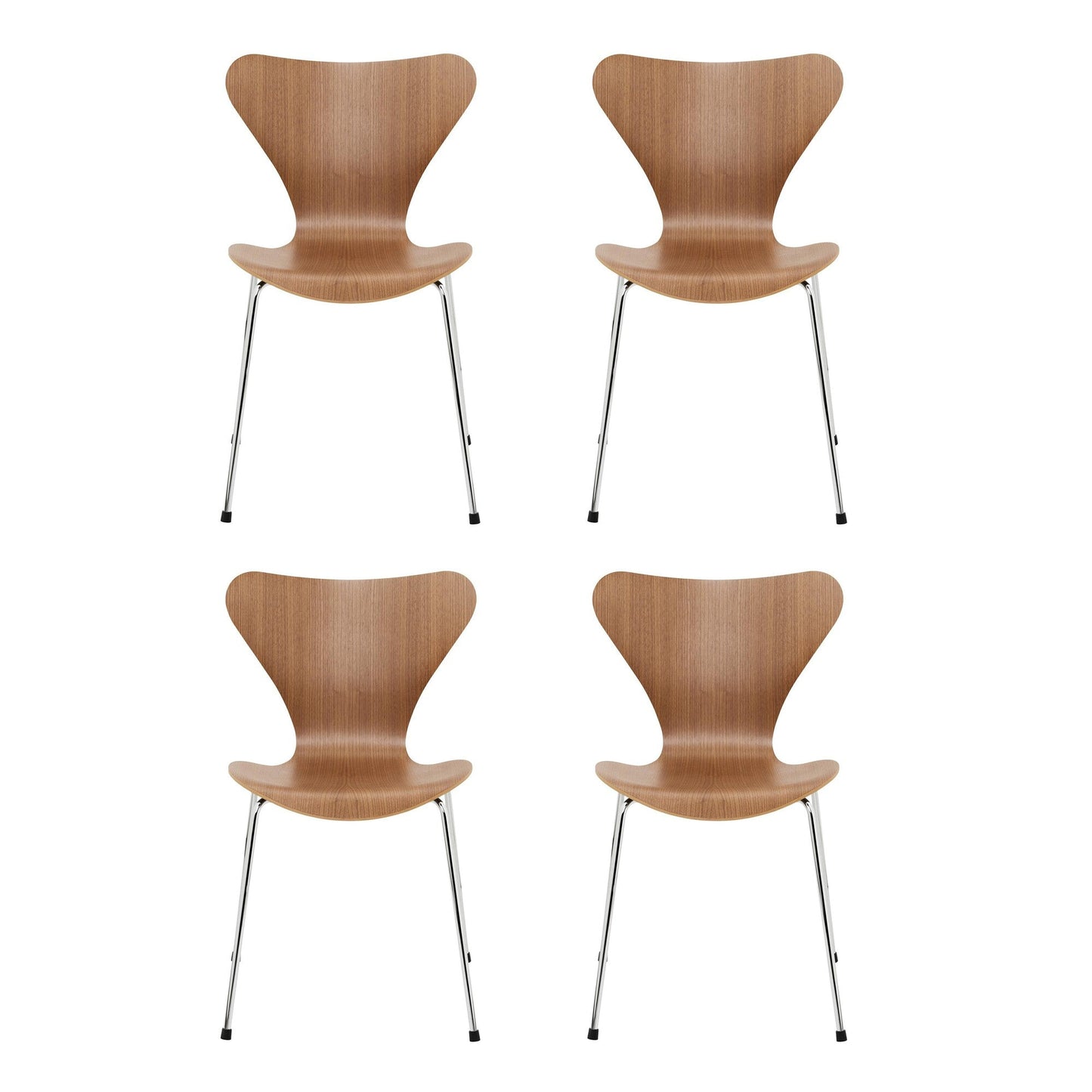 Serie 7™ Stuhl Naturfurnier 4er Set Natur