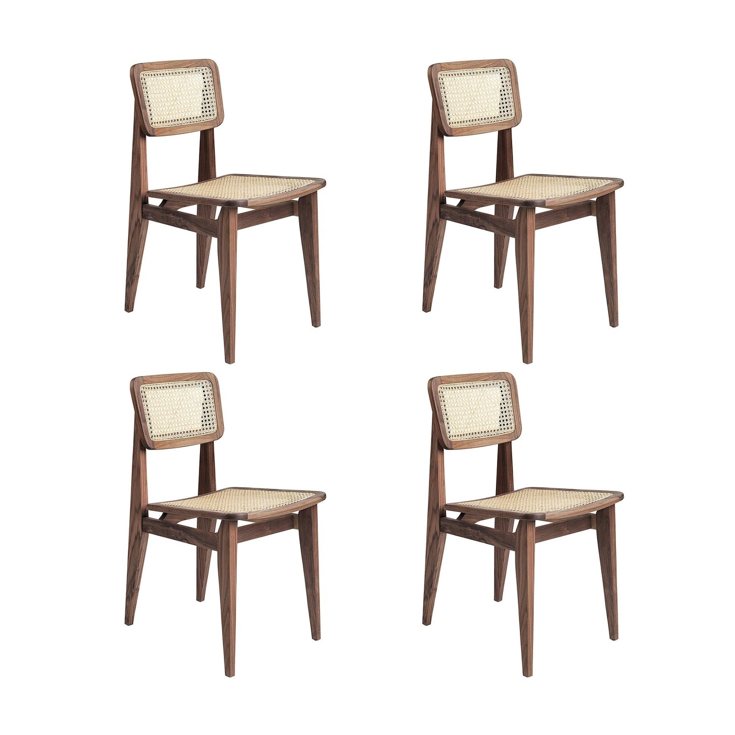 C-Chair All French Cane Stuhl 4er Set