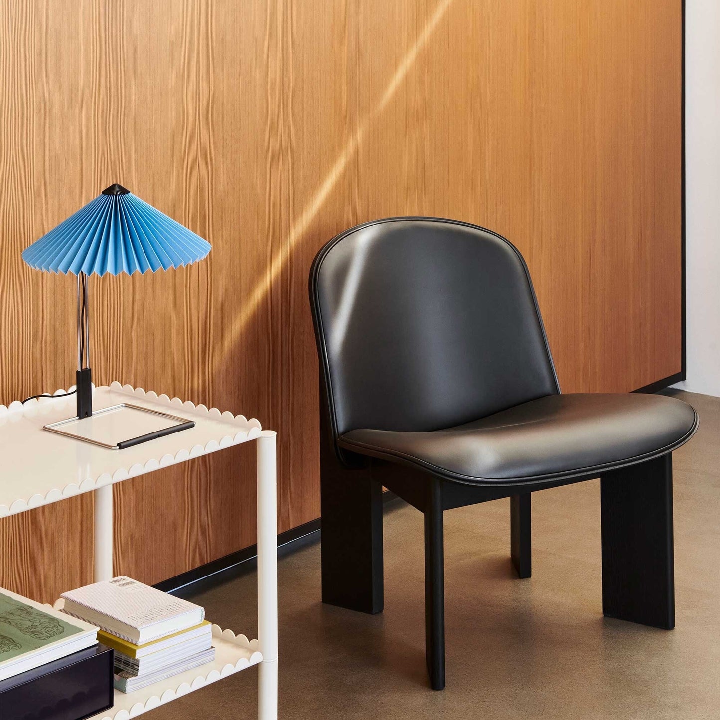 Chisel Lounge Stuhl gepolstert Schwarz