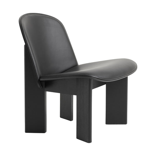 Chisel Lounge Stuhl gepolstert Schwarz