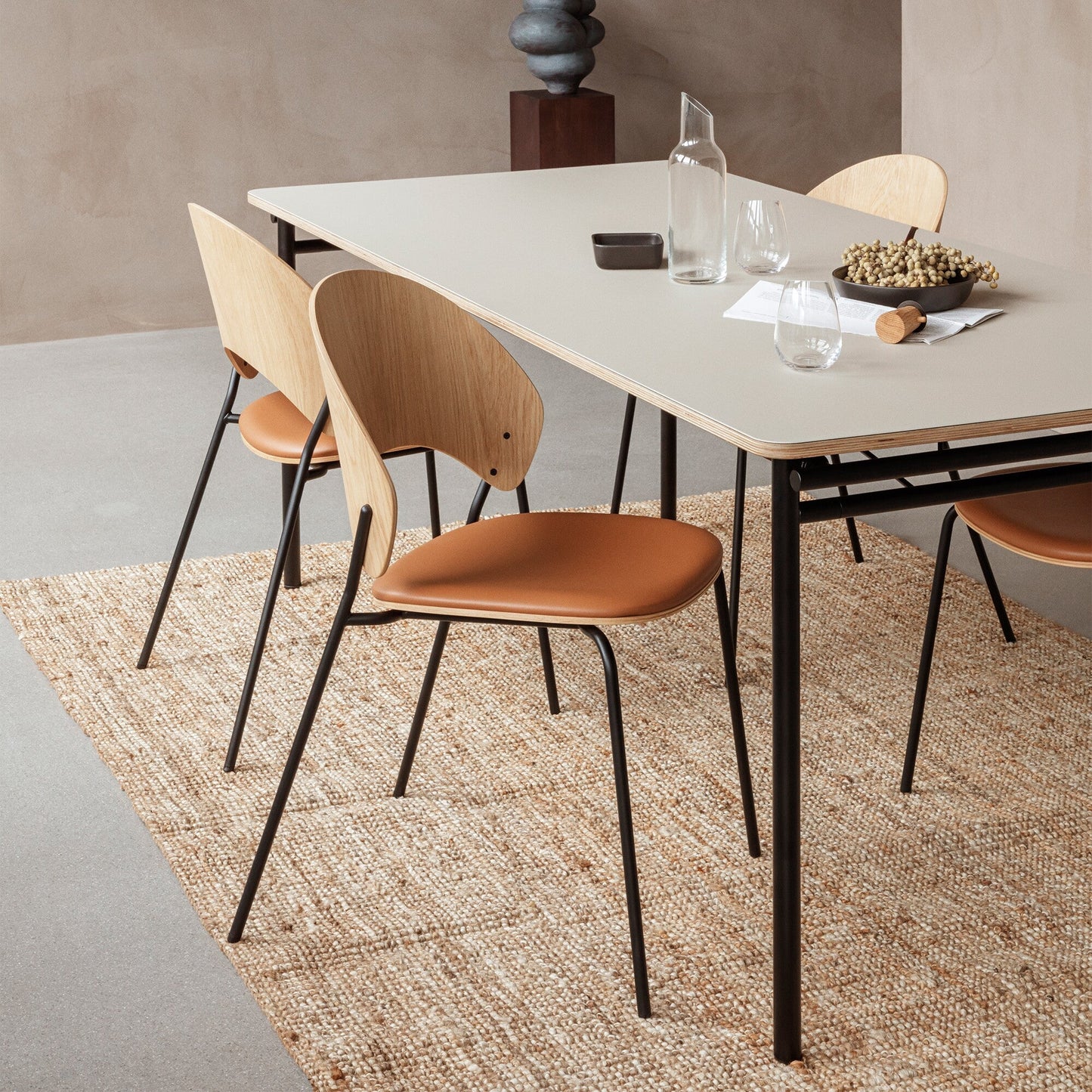 Taffel Esstisch ausziehbar 150x90x74cm Schwarz