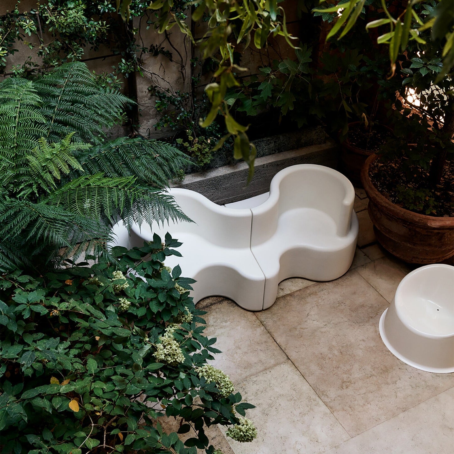 Cloverleaf In/Outdoor Sofaelement rechts Weiß