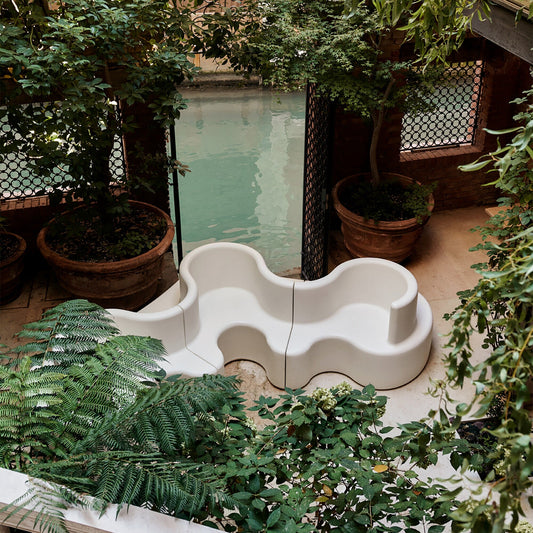 Cloverleaf In/Outdoor Sofa Mittelelement Weiß