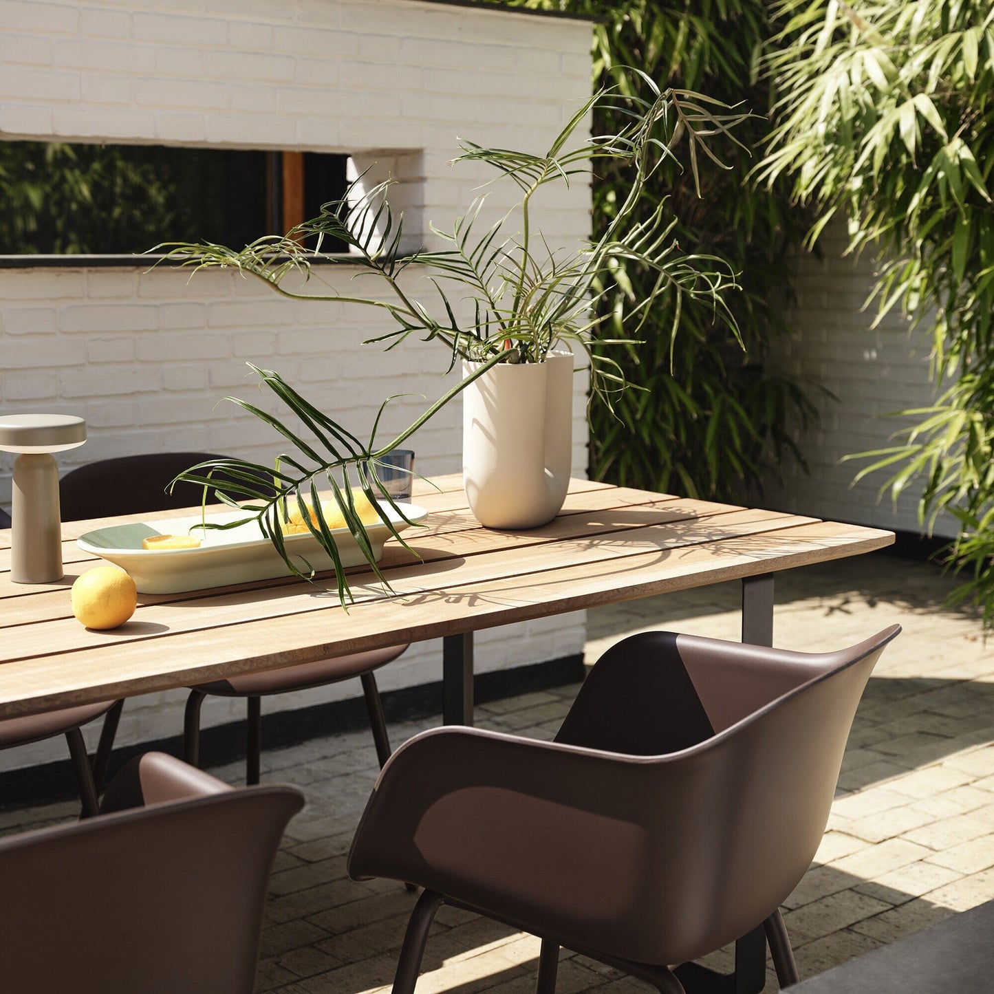 70/70 Gartenesstisch L 225cm Natur