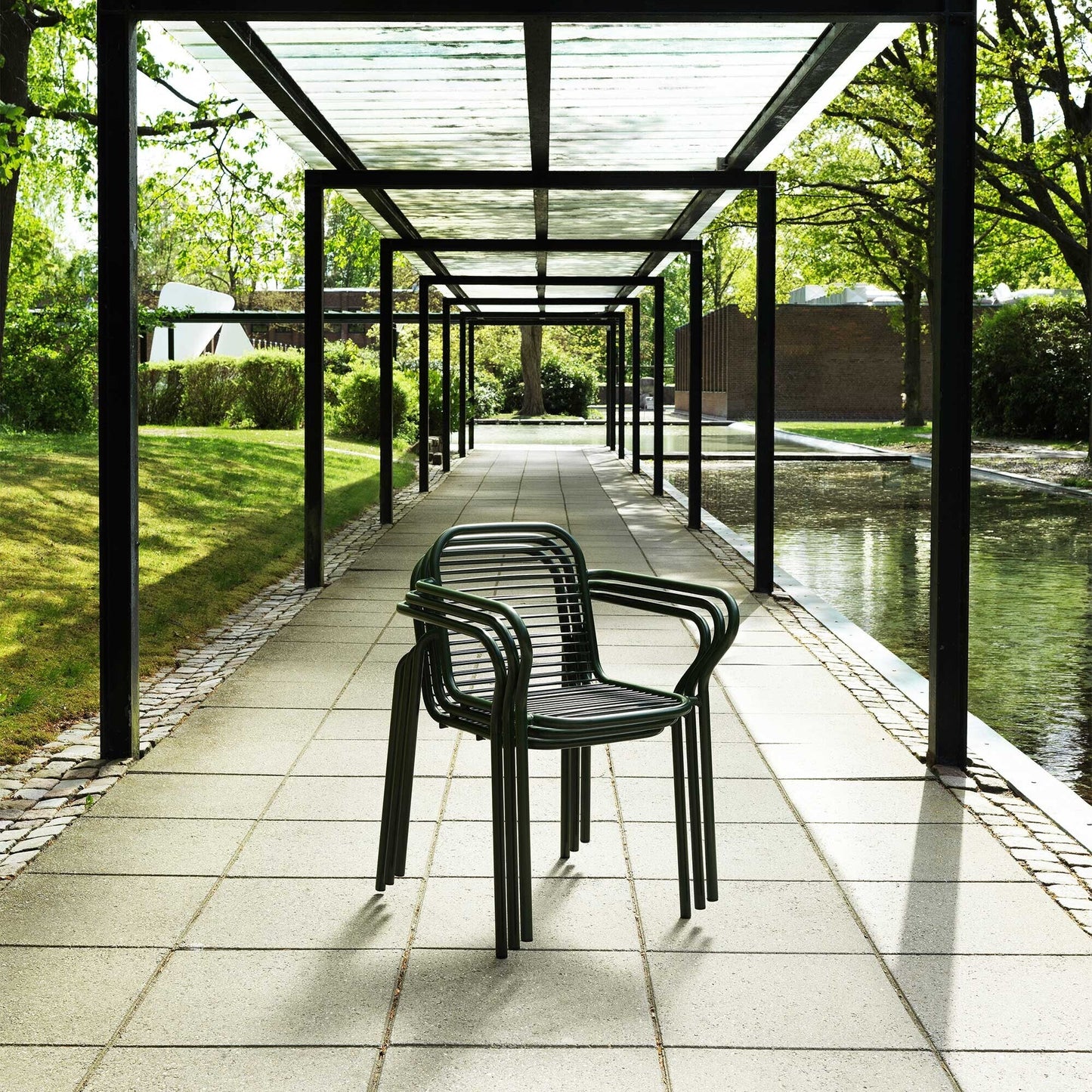 Vig Gartenarmlehnstuhl Schwarz