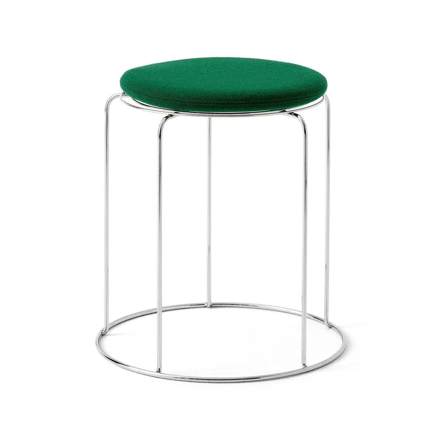 Wire VP11 Hocker mit Sitzauflage Dunkelgrün