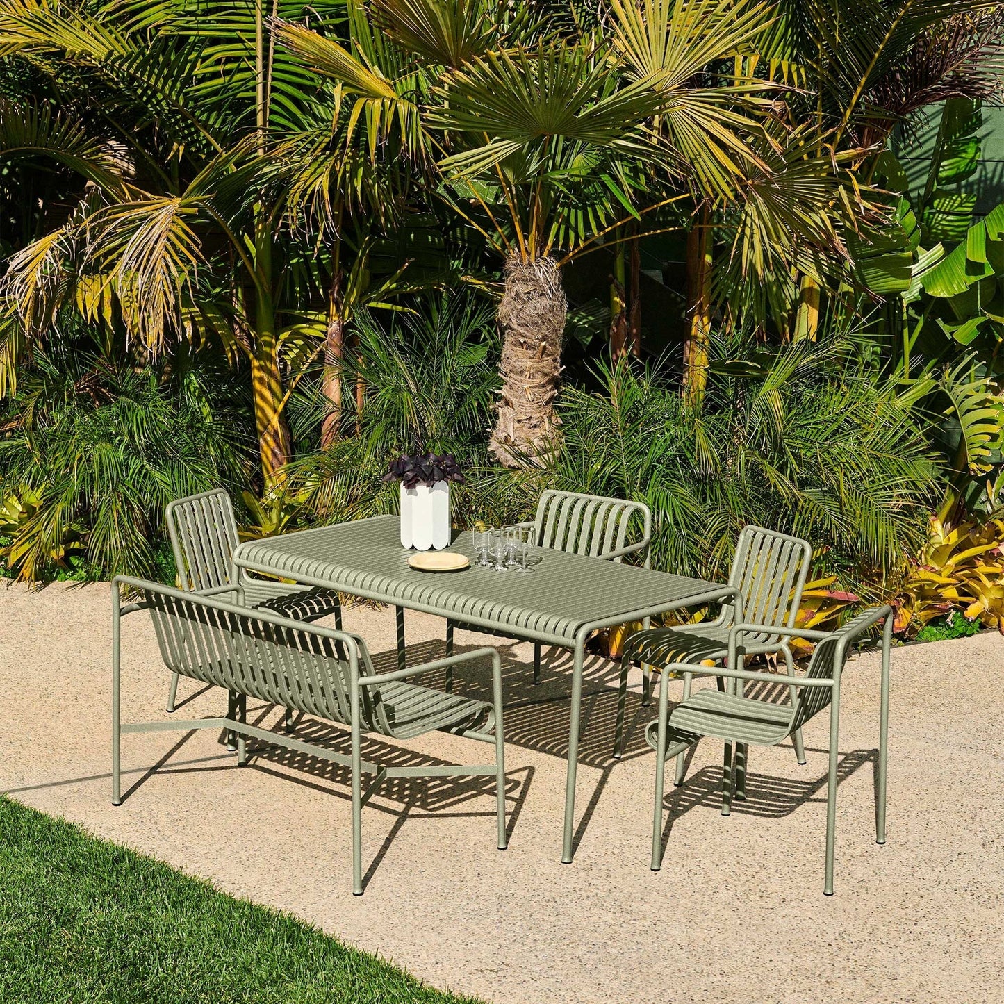 Special Edition Palissade Gartentisch 170x90cm Weiß