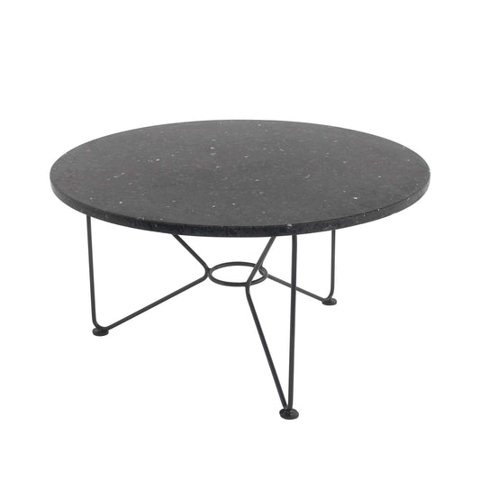 The Low Table Beistelltisch Terrazzo Ø65cm Schwarz