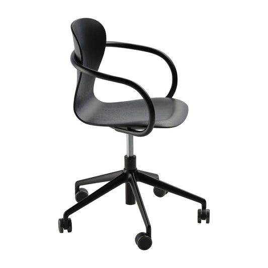 S 220 FDRW Drehstuhl mit Rollen Schwarz