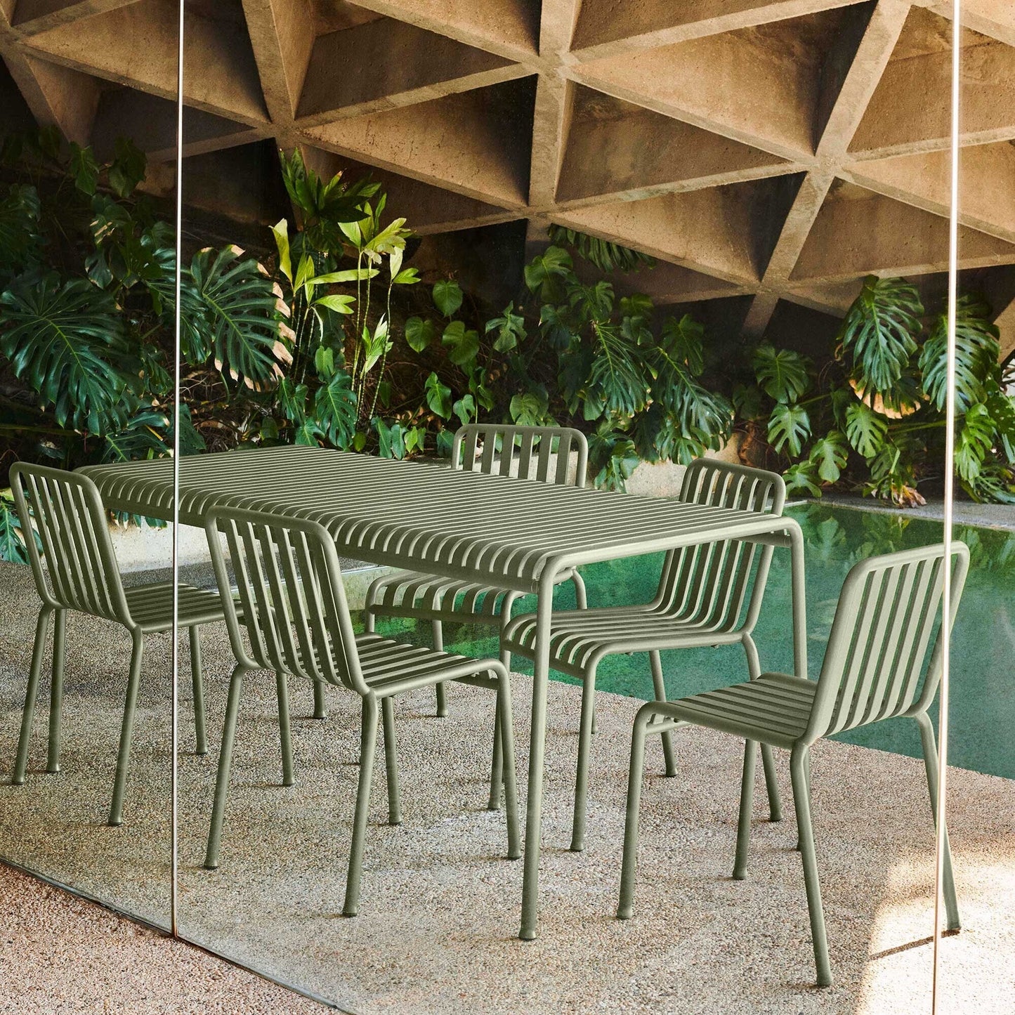 Special Edition Palissade Gartentisch 170x90cm Weiß