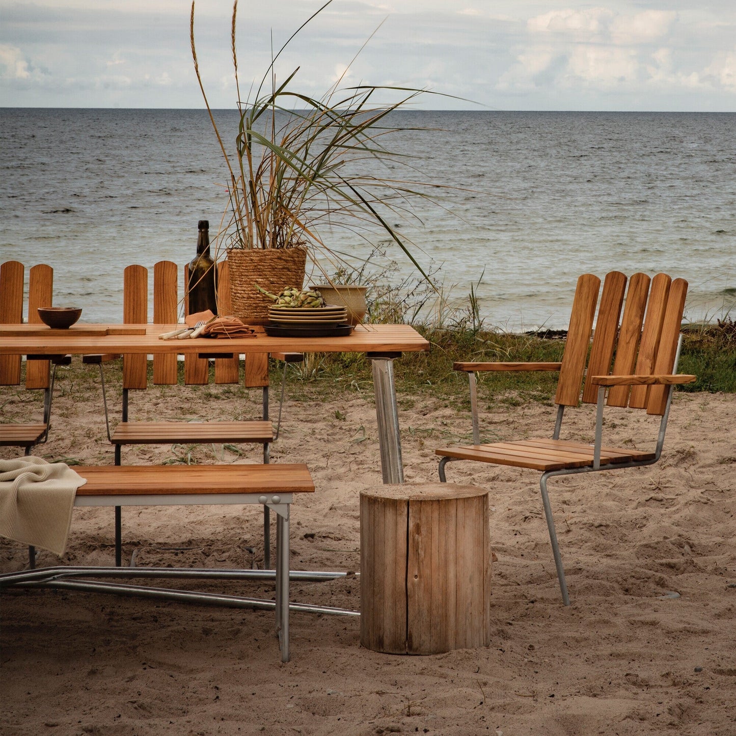 A2 Gartenarmlehnstuhl Teak