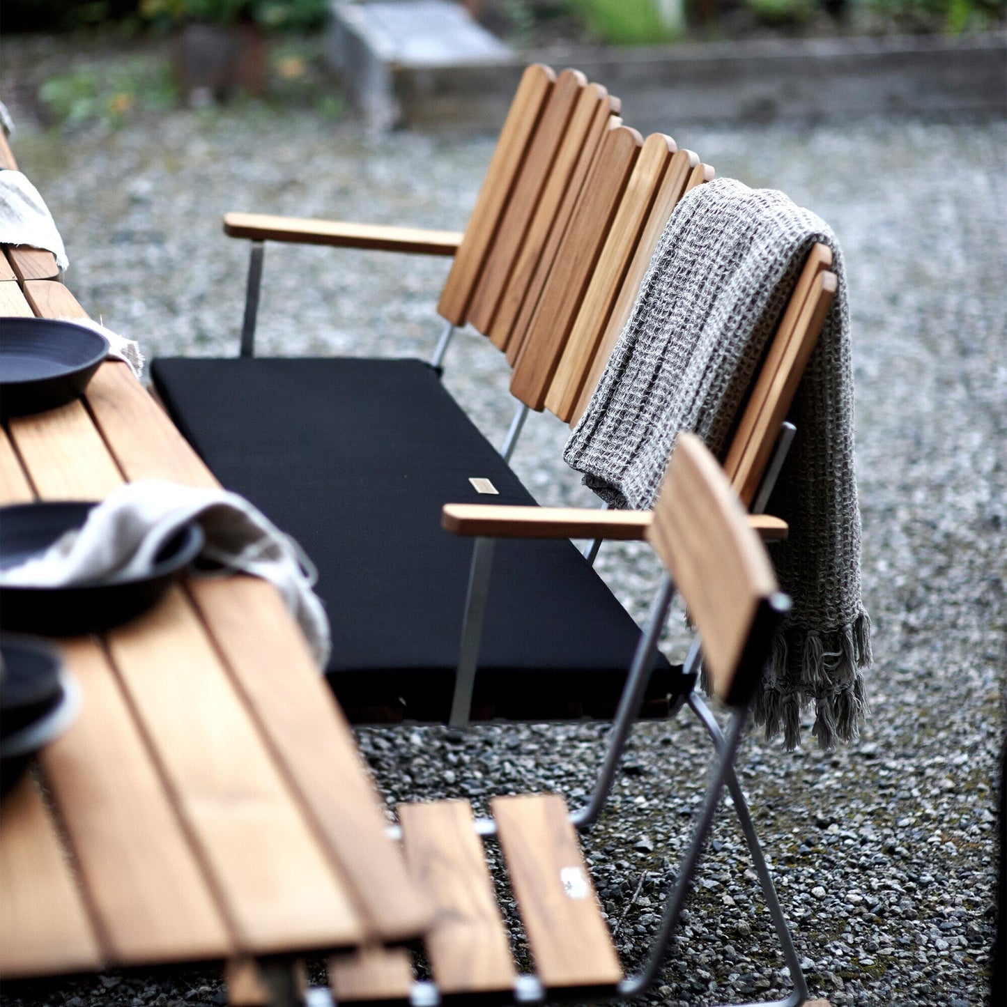 6 Gartenbank 140x85cm Teak