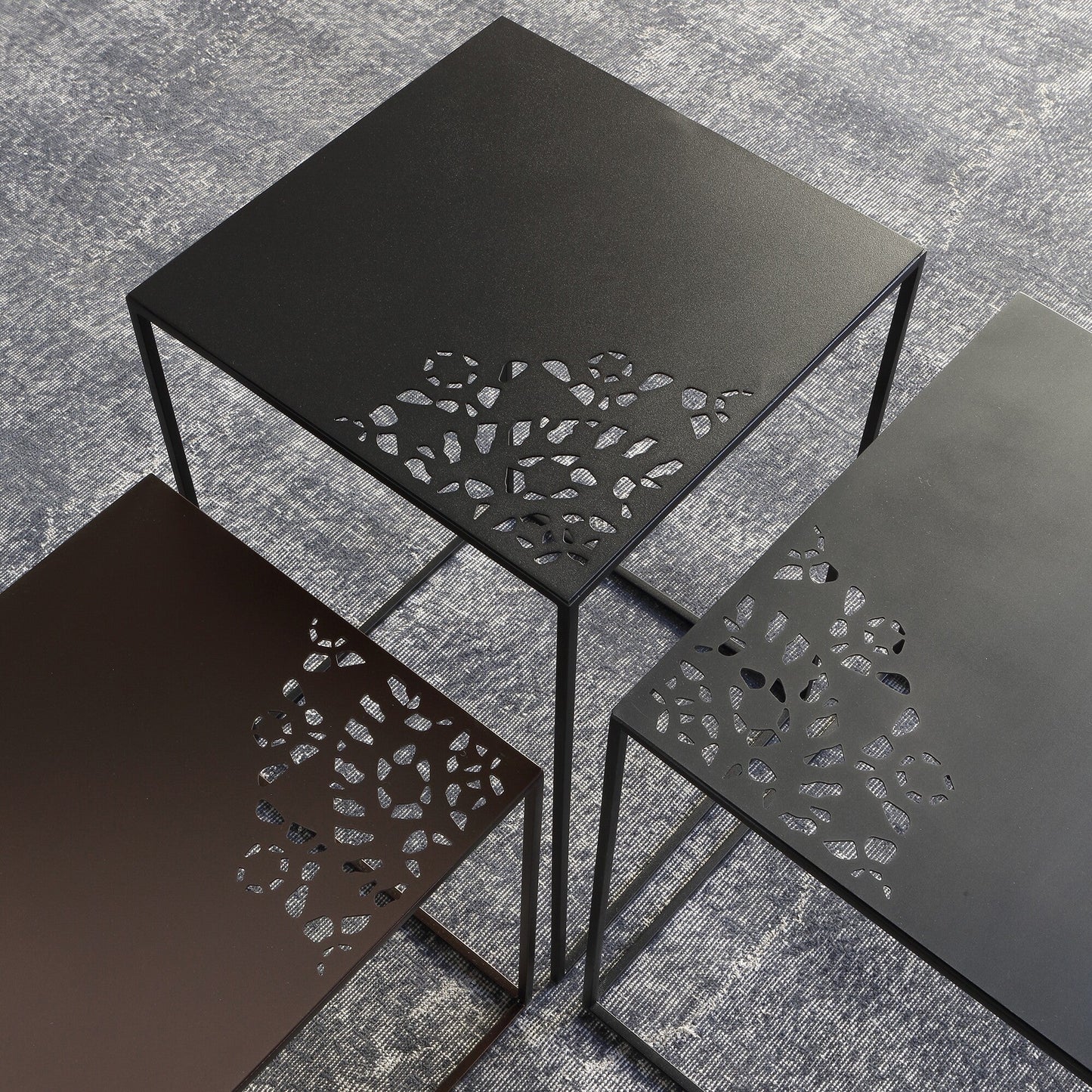 Slim Charme Beistelltisch Schwarz