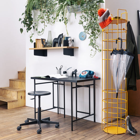 Mr. Round Drehhocker höhenverstellbar Schwarz