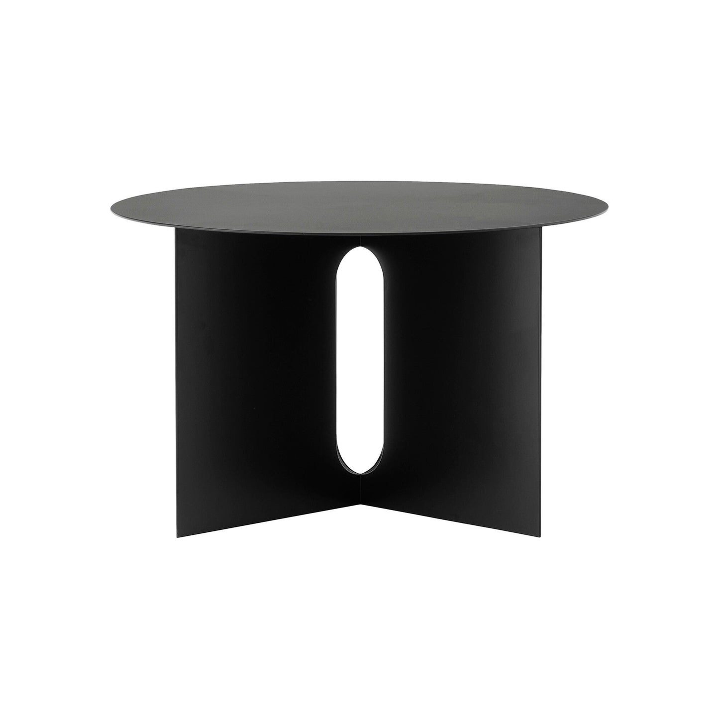 Androgyne Beistelltisch Stahl Ø 63cm Schwarz