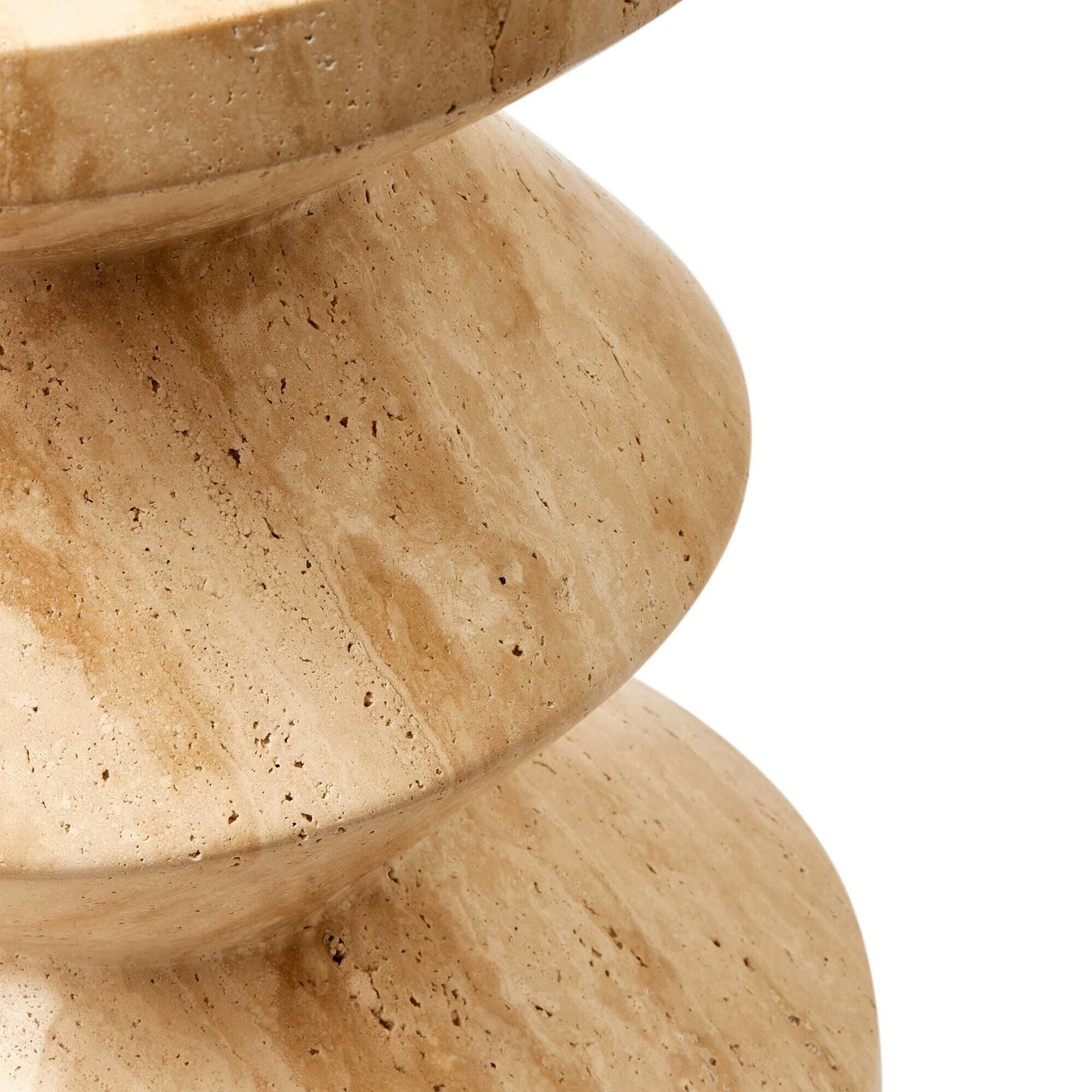 Zig Zag Hocker Travertin