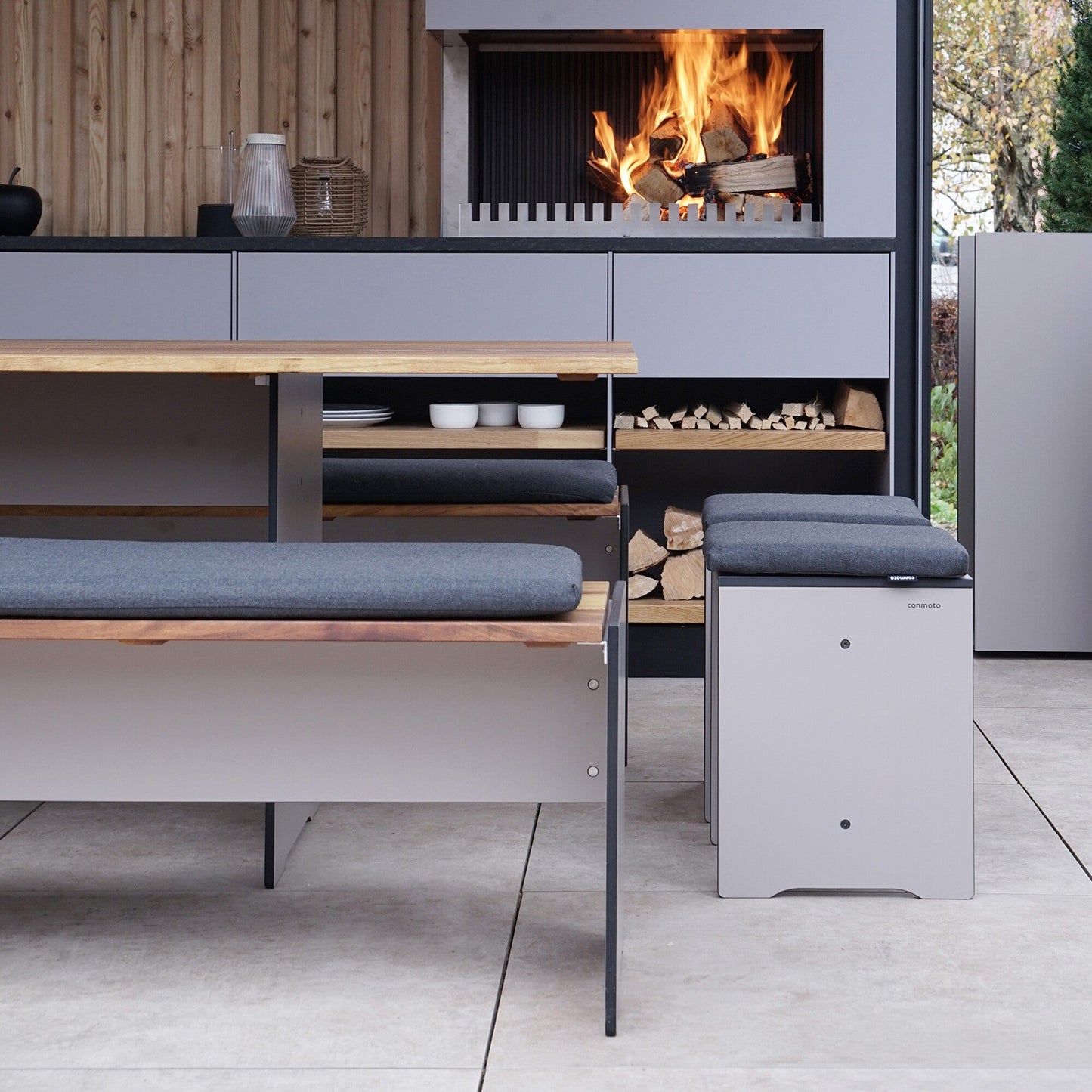 Riva Vario Wood Gartentisch XL 240x90cm Weiß