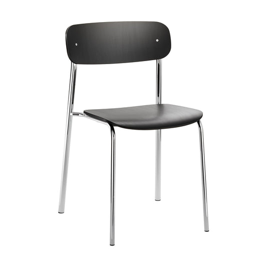 S 243 Stuhl Gestell verchromt Schwarz