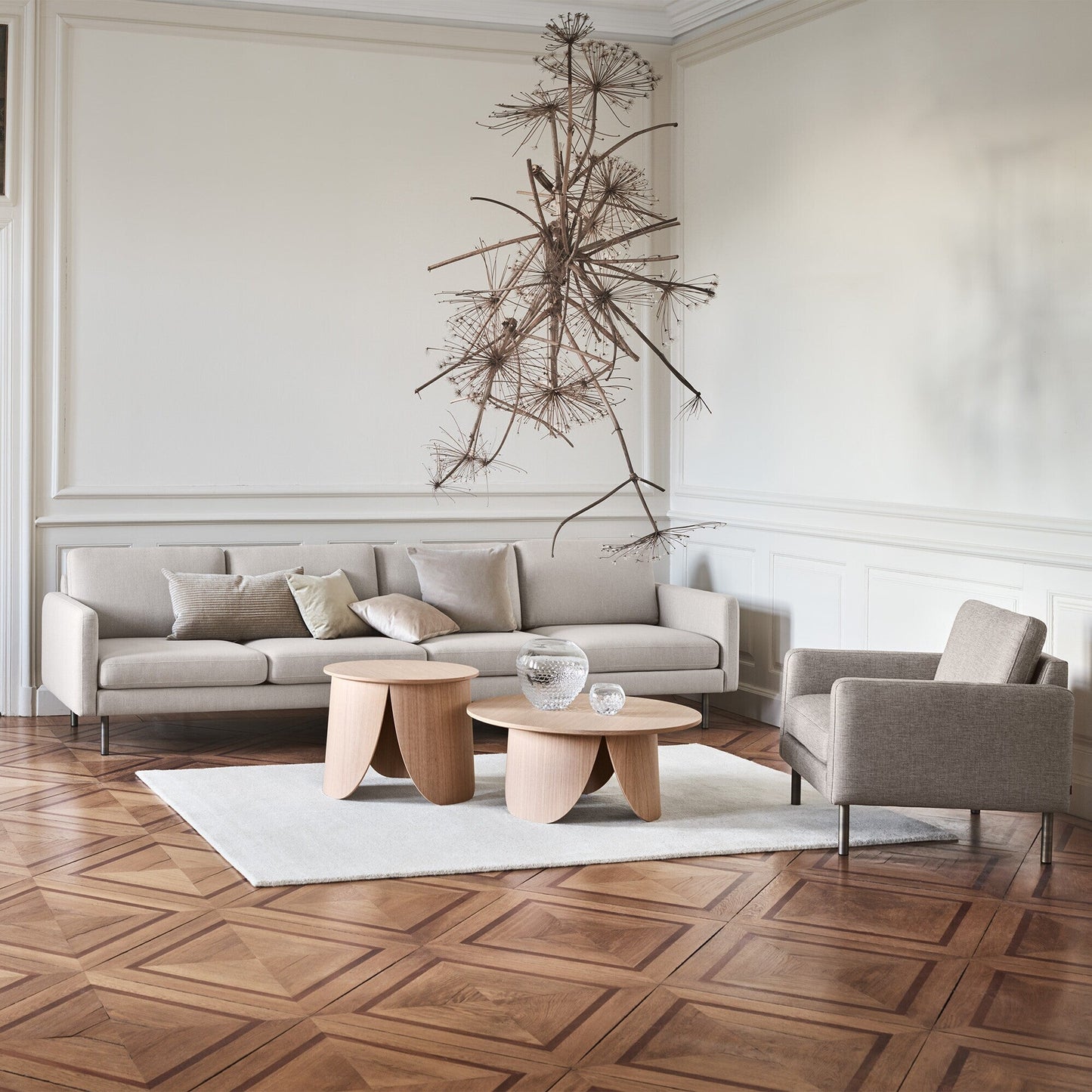 Peyote Couchtisch HxØ 45x56cm Weiß