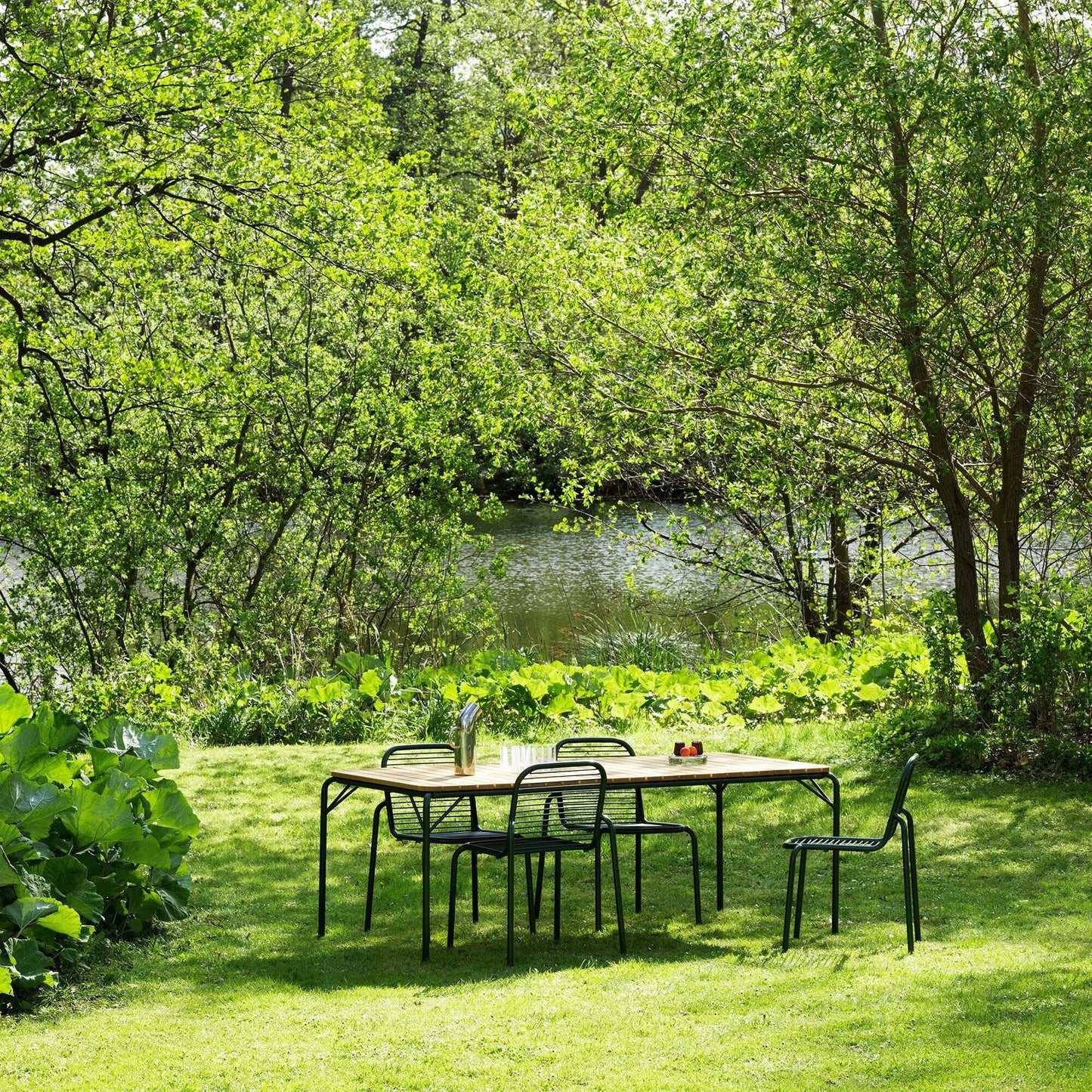 Vig Gartentisch Holz 90x200cm Dunkelgrün