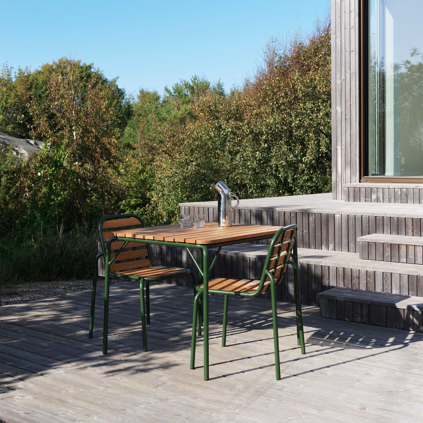 Vig Gartentisch Holz 80x90cm Dunkelgrün