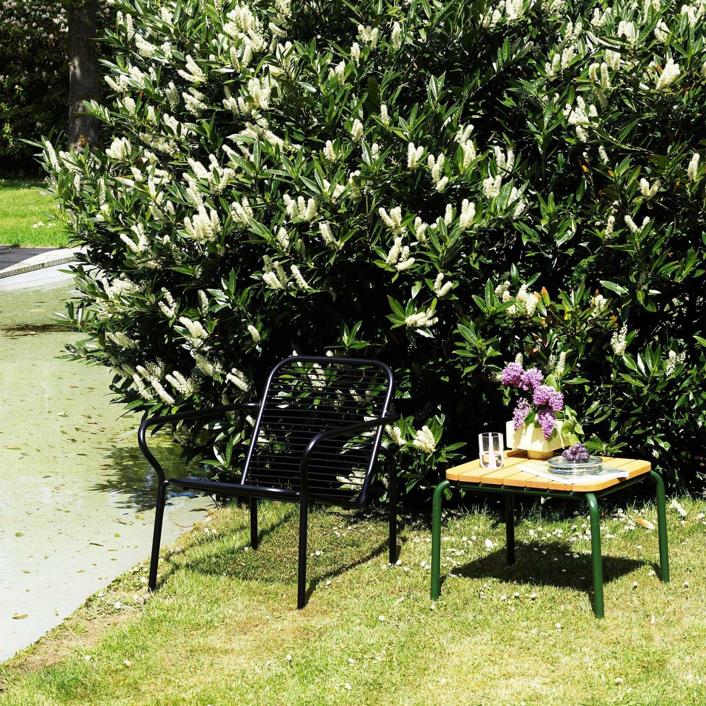 Vig Gartenloungestuhl Schwarz