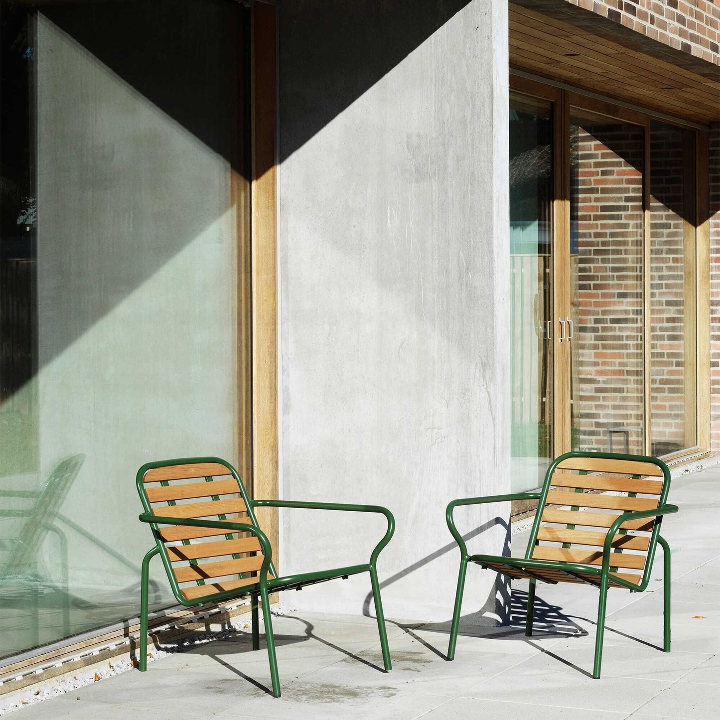 Vig Gartenloungestuhl Holz Dunkelgrün