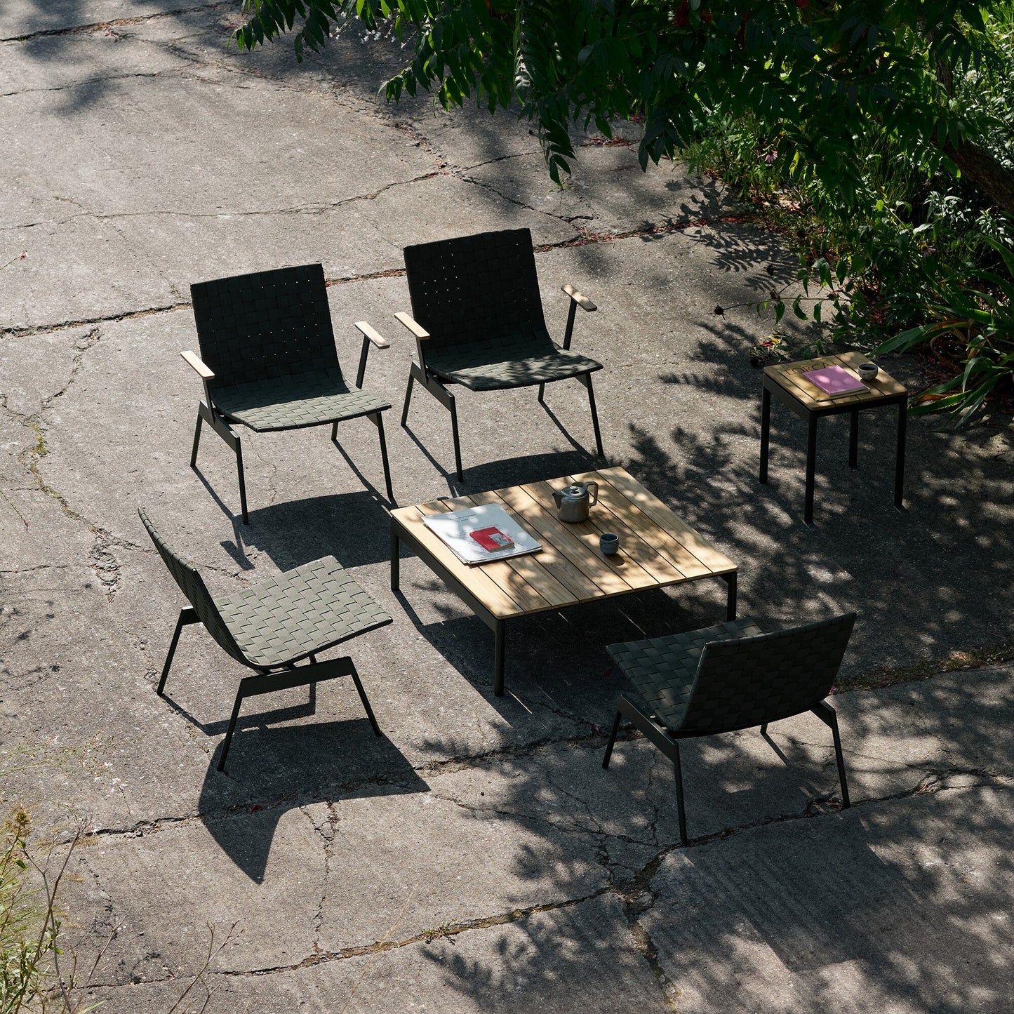 Ville AV50 Outdoor Kaffeetisch 90x90cm Schwarz