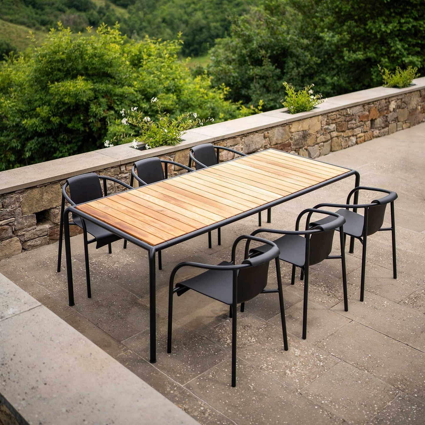 Avanti Gartenesstisch Esche 222x98cm Olivgrün