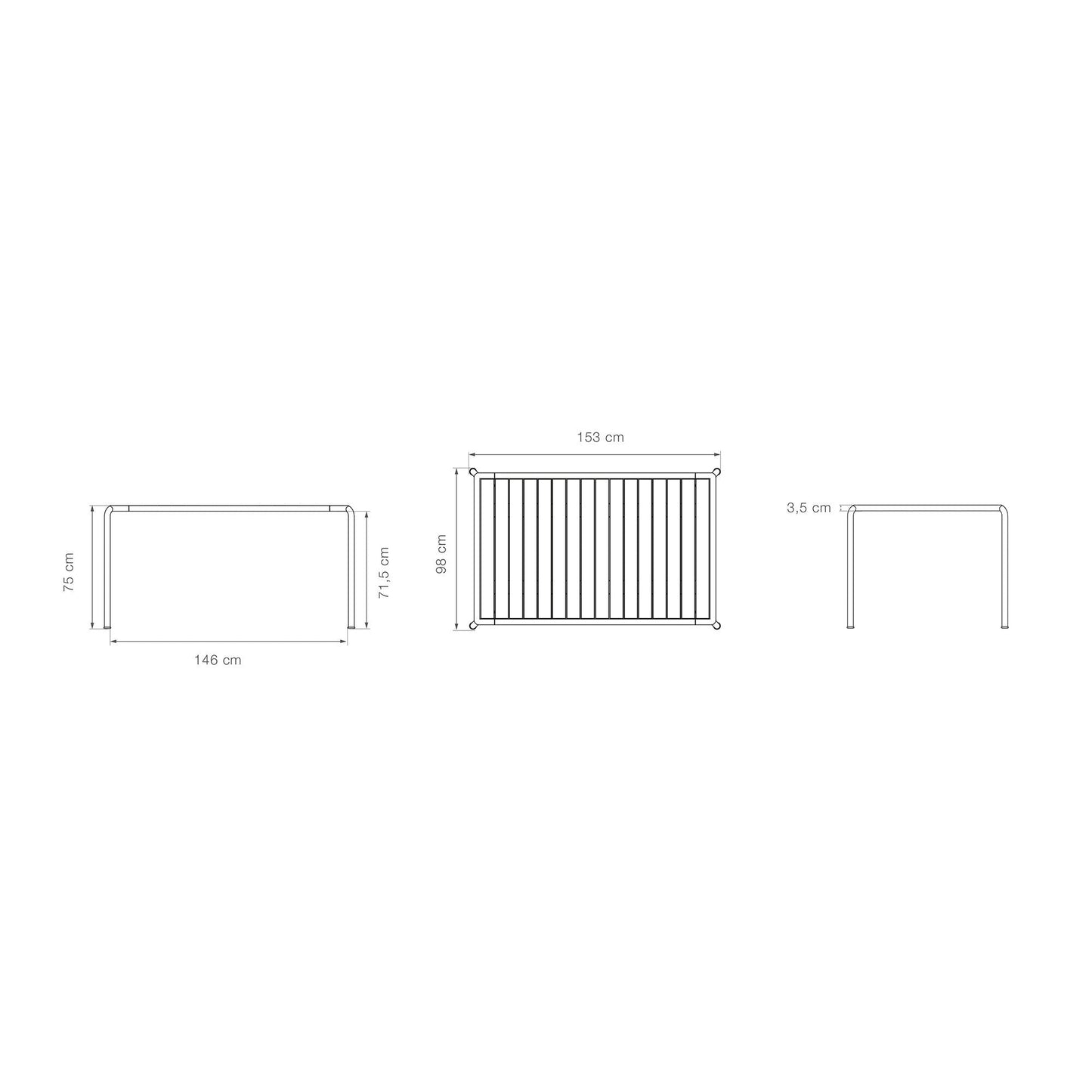 Avanti Gartenesstisch 153x98cm Schwarz